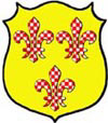 Alardis  Origine : Barcelonnette.D'or � trois fleurs de lis �chiquet�es d'argent et de gueules.